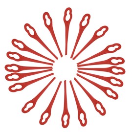 Spares2go Plastic Blades for Garden Gear G0705 D9531 Cordless Strimmer Trimmer (Pack of 20, Red)