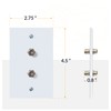 Newhouse Hardware 2-Port TV Cable Wall Plate, F Connector, for