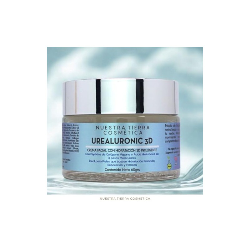Nuestra Tierra Cosmetica Urealuronic Crema Facial Hidratante Colágeno Vegetal Ácido