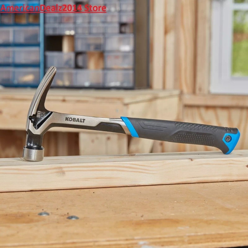Kobalt 20-oz Smooth Face Steel Head Steel Claw Hammer Blue