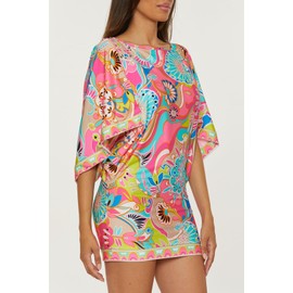 Trina Turk Women's Standard Venus Casablanca Swim Dress, Casual, Beach Cover Ups, Multicolor