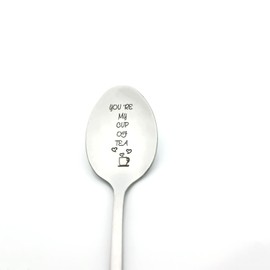Anniversary Spoon Gifts for Him Her You're My Cup of Tea Spoon Gifts for Boyfriend Girlfriend Husband Wife Tea Lover Best Friend Christmas Birthday Gifts Valentines Day Gifts for Couple