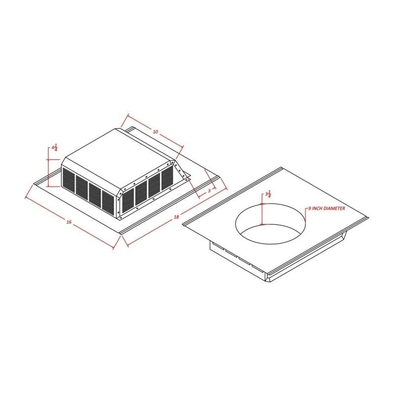Heavy Duty Slant Back Roof Vent (50 Sq. in. NFA)
