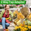 G1/2 Brass Garden Irrigation 2 Way Double Tap Hose Adapter