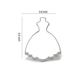 Keewah Dress Cookie Cutter, 4.5”, Stainless Steel