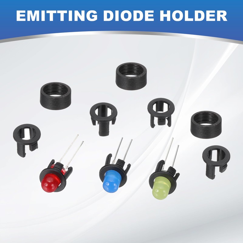 PATIKIL 3mm Emitting Diode Holder Kit, 50Pcs Plastic LED Holder