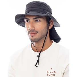 Billabong BF011914 Hat, Outdoor, Beach Hat, Amphibious Use, Sun Shade Included, Black, Free size