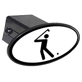 GRAPHICS & MORE Golf Golfing Golfer Sign Symbol Oval Tow Trailer Hitch Cover Plug Insert 2"