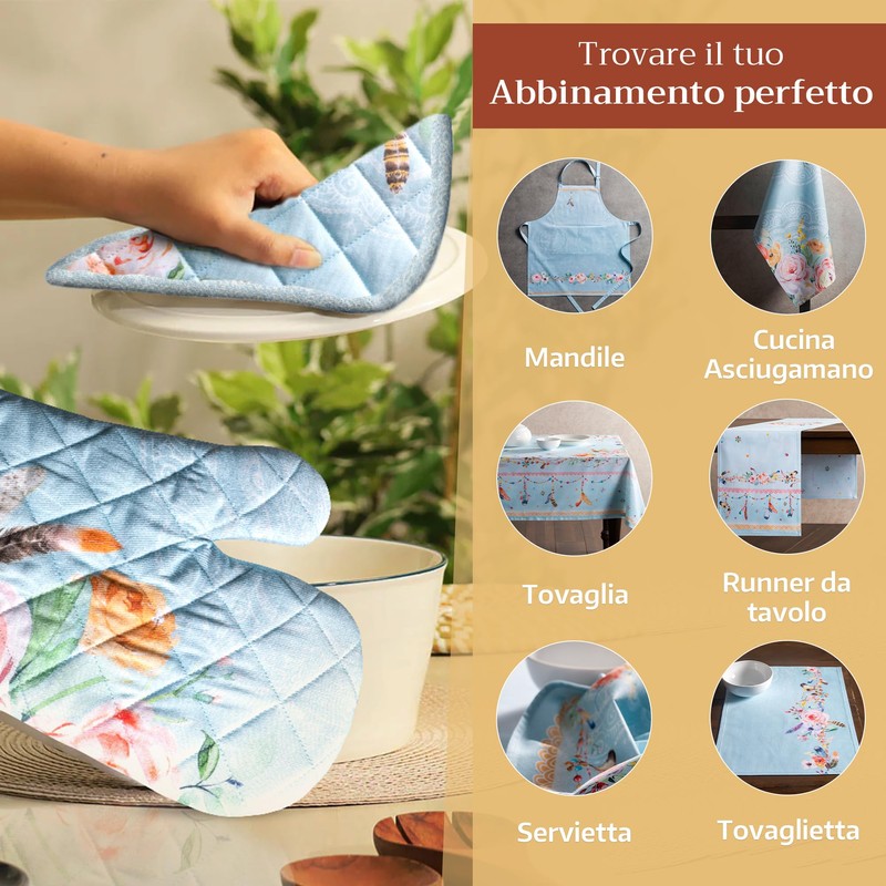 Maison d' Hermine Spring/Summer Set with Oven Gloves and Pot
