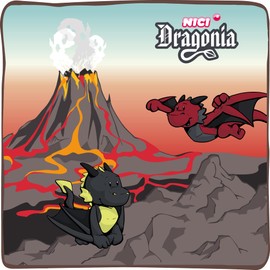 Nici 48081 Red Dragon Eldor 30 cm Standing Plush Cuddly Toy Dragonia