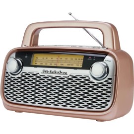 Studebaker SB2006RG Bluetooth AM/FM Portable Radio Rechargeable (Rose Gold) [New