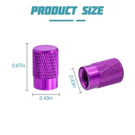 Mandark Car Tire Valve Stem Caps, 12PCS Aluminum Alloy Vehicle Stem Covers, Leak Proof Automotive Interior Wheel Valve Covers Accessories, Universal for Trucks Motorcycles SUVs (Purple)