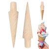 Pack of 2 Wooden Cone Shapers, Waffle Cone Roller, Waffle