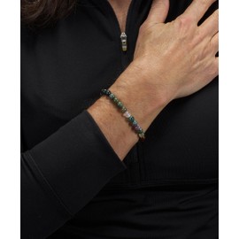 Cherry Tree Collection - Small, Medium, Large Sizes - Gemstone Beaded Bracelets For Women and Men - 6mm Round Beads (Indian Agate - Small)