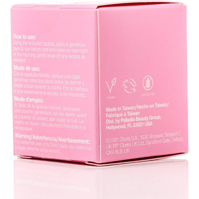 Palladio Mascarilla Labial Nocturna Hidratación Intensa Manteca de Karité y