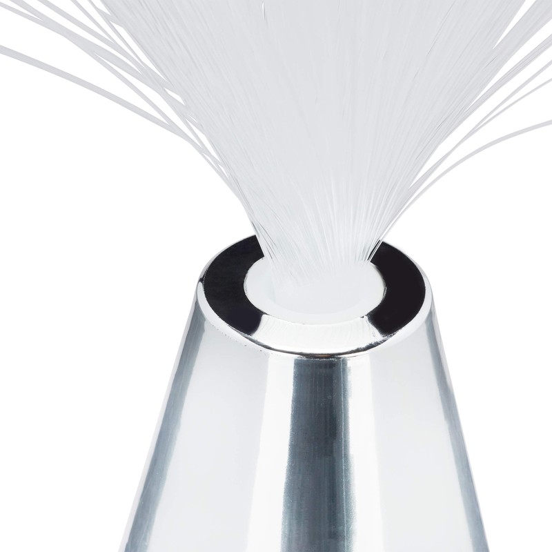 Relaxdays Fibreglass Lamp, Flowing Colour Changing, LED Retro Lamp, Mood