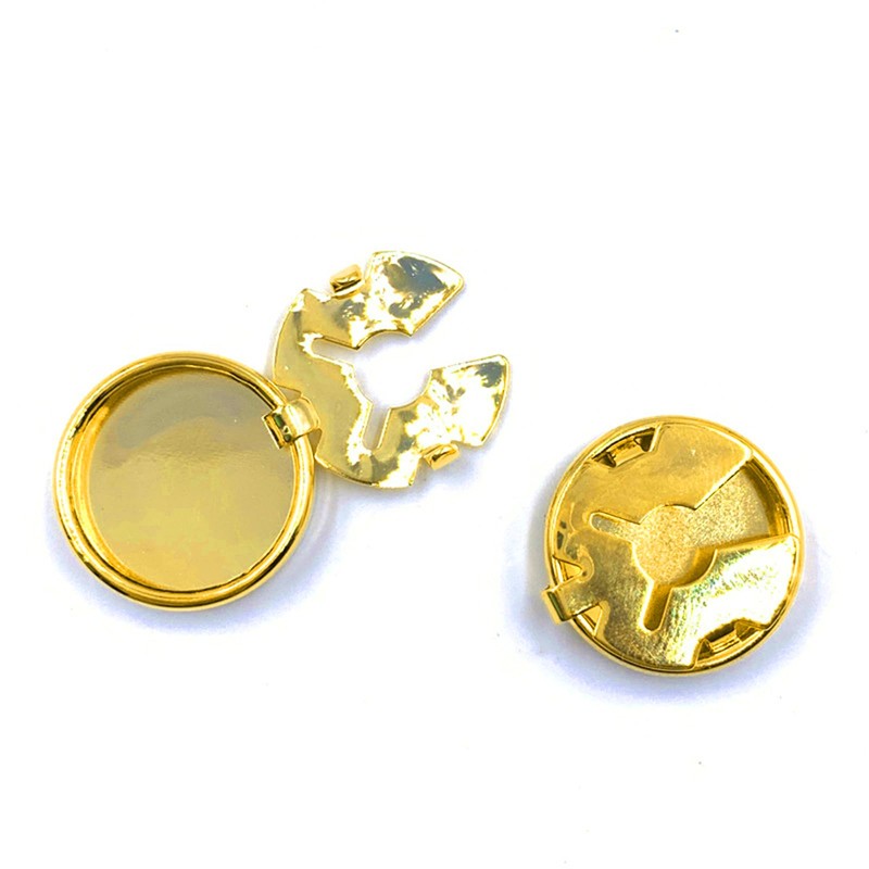 Haoyull 10pcs Brass Round Cuff Button Cover Cuff Links for