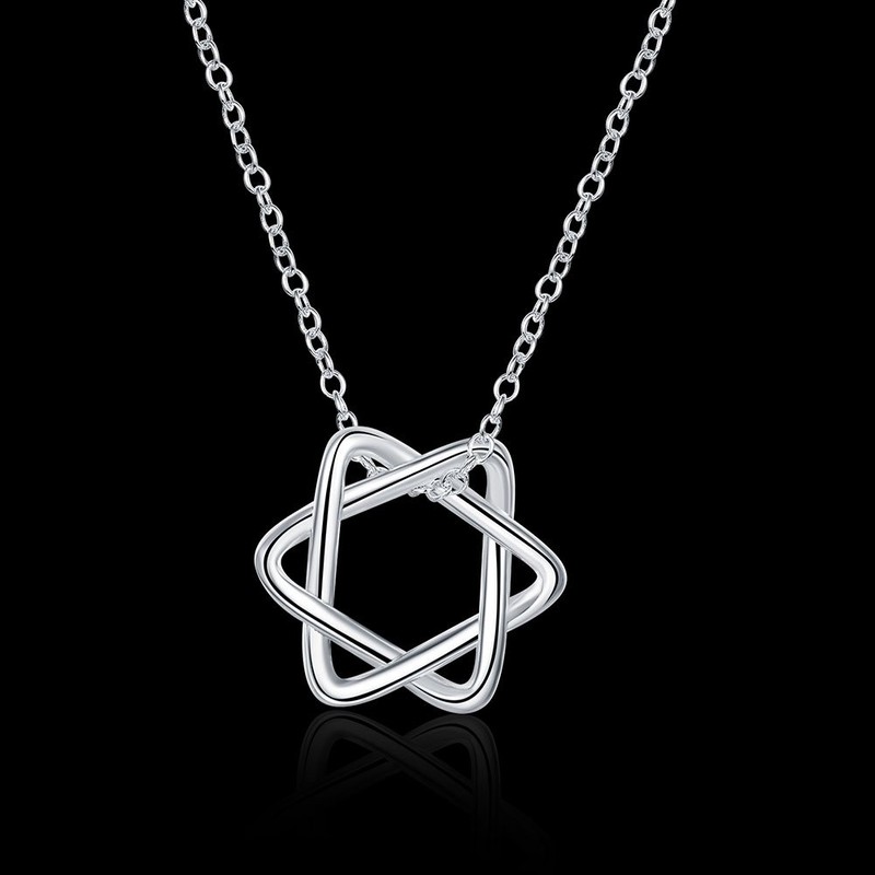 Loves Hexagram Necklace, Hexagon Pendant, Amulet, Accessory, Gift