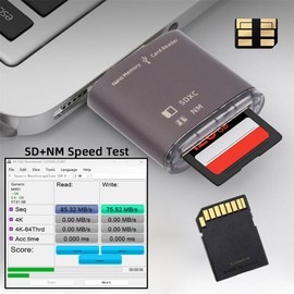 xiwai USB 3.0 to NM Nano Memory Card & SD Card Reader Adapter with Dual Port Writer for Mate Seial Phone & Camera & Laptop