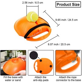 Tennis Trainer Rebound Ball, Tennis Ball Trainer, with 3 String Balls, Tennis Ball Practice Trainer Tennis Trainer Ball with String for Player Beginner