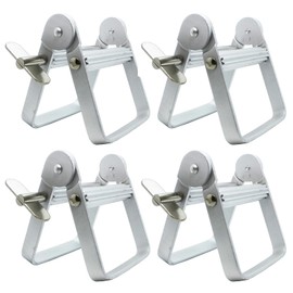 Toothpaste Squeezer, Aluminum Alloy Toothpaste Squeezer Toothpaste Holder Stand Toothpaste Tube Wringer Bathroom Organizer Save Toothpaste and Creams 4 Pack