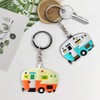 AOEVUIR 2 Pcs Keyring Caravan Camper Keyring Motorhome Decoration Retro