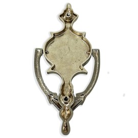 Exclusively Irish Claddagh Door Knocker for Front Door Cead Mile Failte Knocker 8" Brass, Satin Nickel Ireland Welcome Gift (Satin Nickel)