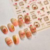 Flower Nail Art Stickers Spring 5D Embossed Nail Decals Stickers