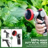 Hose Nozzle,Heavy Duty Metal Garden Hose Nozzles - 10 Spray