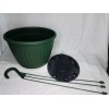 Landmark Plastics 10" WHITE HANGING BASKETS {Set of 10} Plastic