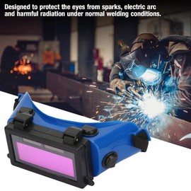 Welding goggles, solar car darkening eye mask, welding goggles, welder eye protection glasses (dark green)