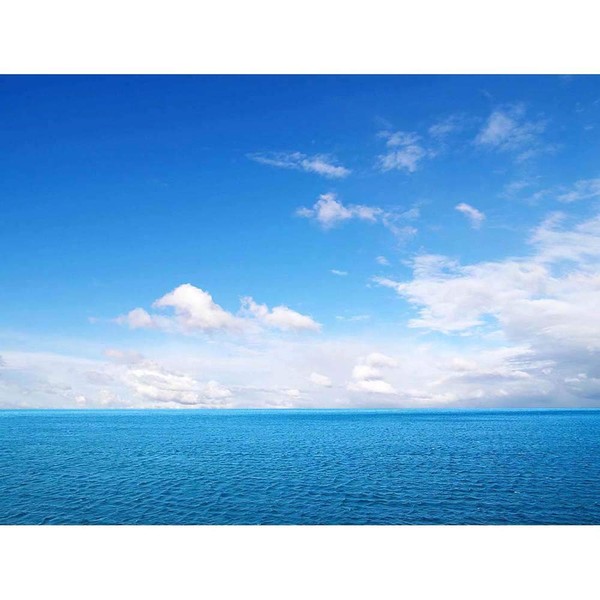 Photography Seascape Ocean Sea Blue Sky Clouds Serene Unframed Wall Art Print Poster Home Decor Premium