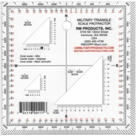 RM PRODUCTS Military Triangular Protractor Scale (Red)