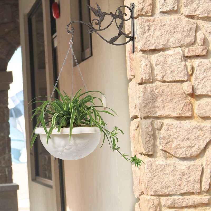 Mkono Hanging Plant Bracket Hook Iron Decorative Plant Hanger for