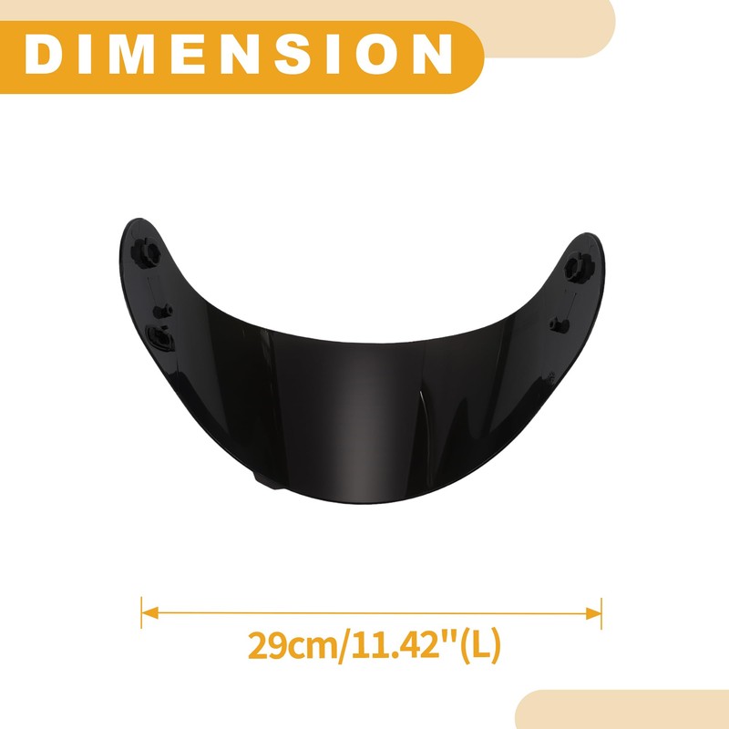 Partuto Motorcycle Helmet Visor Shield - Motorcycle 3 Snap Helmet