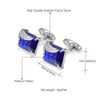 U7 Crystal Cufflinks Women Men Metal Gold/Platinum Plated Fancy Stone