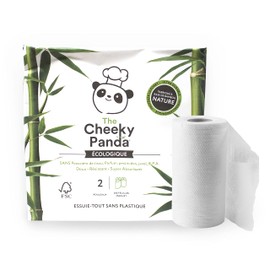 The Cheeky Panda Kitchen Roll, plastic bamboo, White