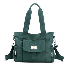 Blostirno Women's Shoulder Bag, Crossbody Bag, Large Capacity, Tote Bag, Nylon, Lightweight, Waterproof, green2