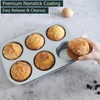 wivplik Nonstick jumbo Muffin Pans 6 Cups，2 Pack Extra Large