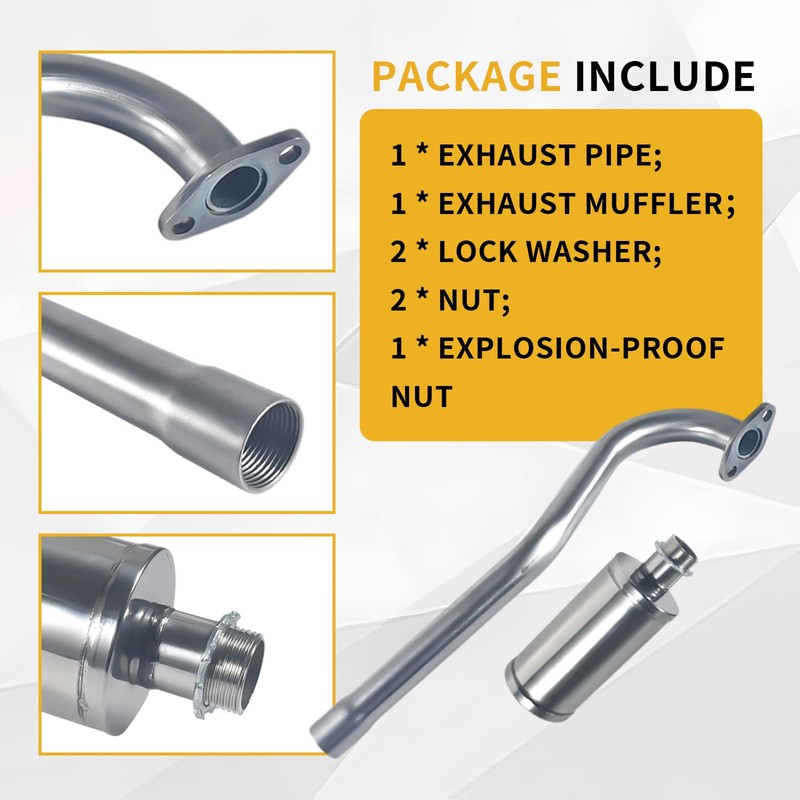 pinkhatcat Exhaust With Muffler for Coleman CT100U Mini bike