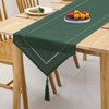 SANLEHAUSE Table Runner Linen Dark Green 32 x 275 cm,