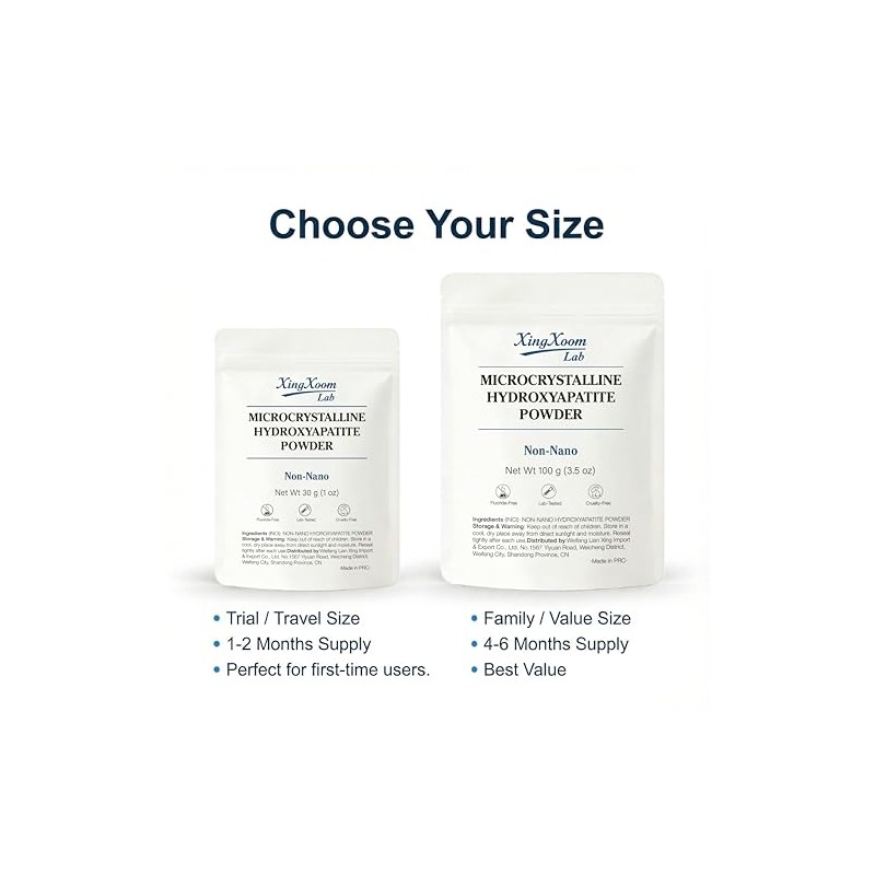 Lab Microcrystalline Hydroxyapatite Powder (Non-Nano) – 100% Natural Tooth Powder