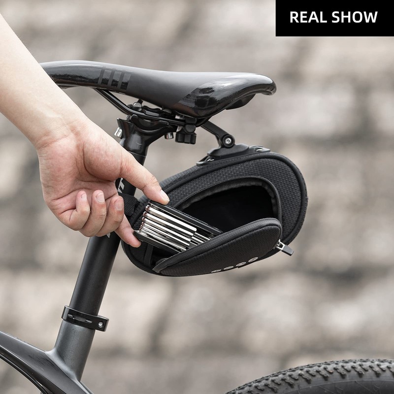 ROCKBROS Bicycle Saddle Bag Practical Bicycle Bag with Quick-Release Fastener