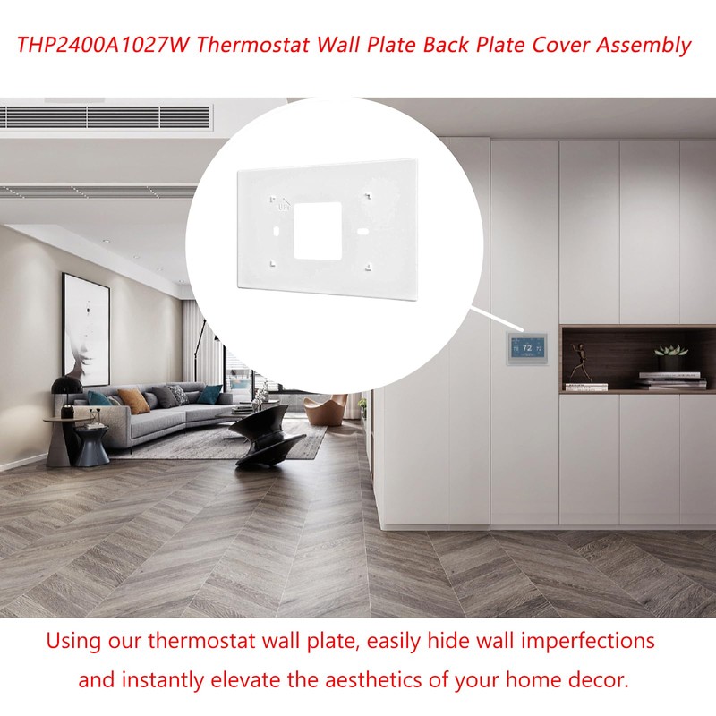 THP2400A1027W Thermostat Wall Plate Back Plate White Cover Assembly (2)