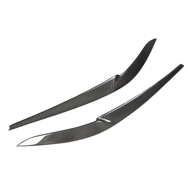 1Pair Headlight Eyelid Trim Protective Stylish Carbon Fiber Headlight Eyebrow