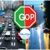 Ouligay Stop and Go Sign with Handle Double Sided Red