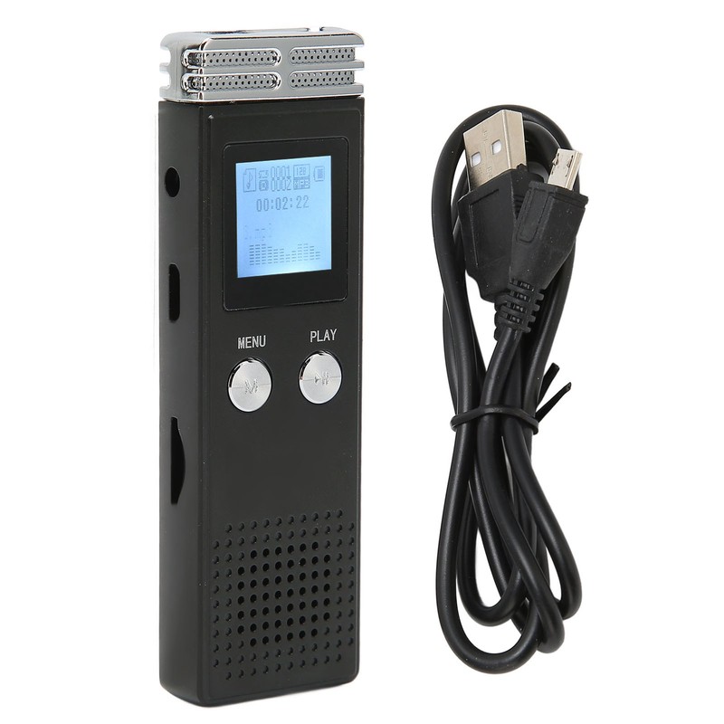 Digital Voice Recorder USB Charging Password Protection Voice Activated Portable