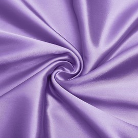 Horbaunal Lavender Satin Fabric, 60" Wide, 2 Yards, Soft Charmeuse Satin Fabric for DIY Crafts Decorations Costume