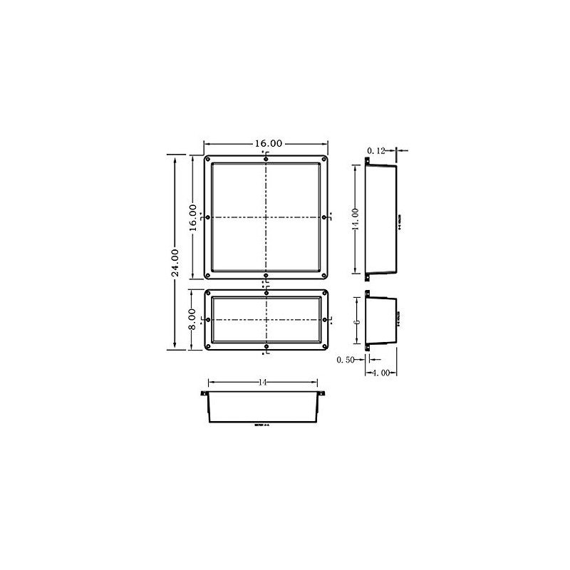Uni-Green Tile shower niche 24X16 Double Shelves Shower Recess and