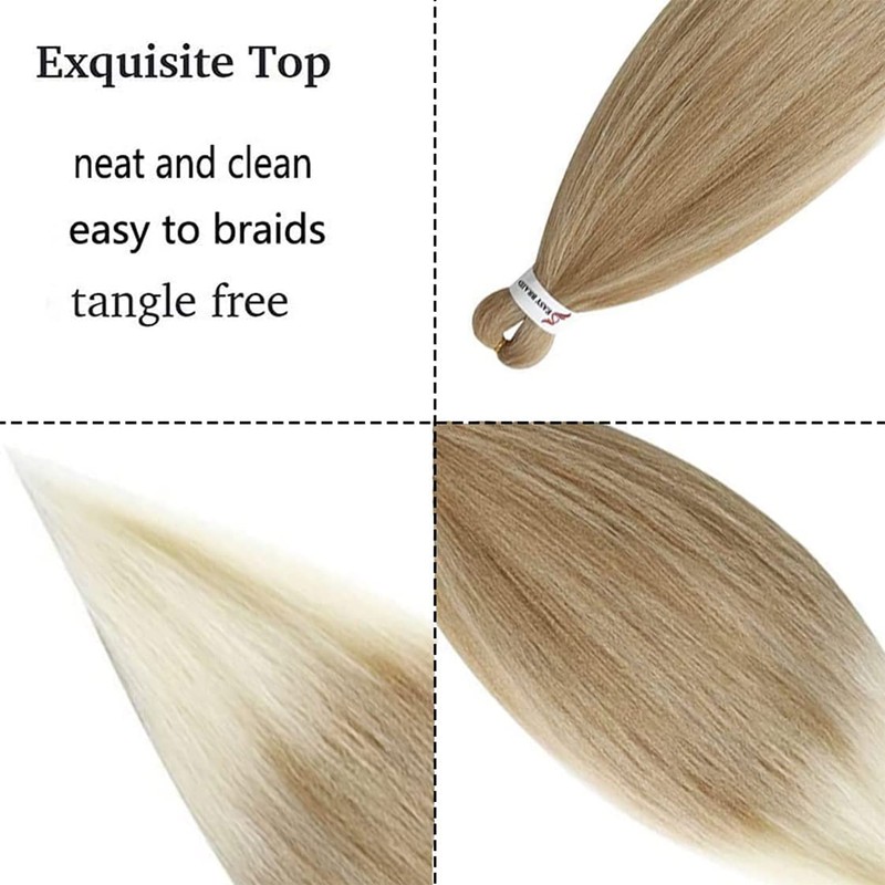 BLTYXT Pre-Stretched Braiding Hair 26 Inch Easy Braiding 6 Packs